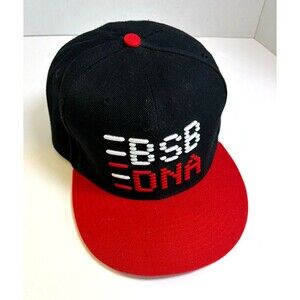 Backstreet Boys BSB DNA Tour Snapback Hat Black Red Flat Bill Cap Adjustable